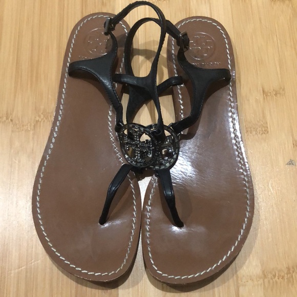 Tory Burch Violet Leather Sandals - Picture 3 of 6